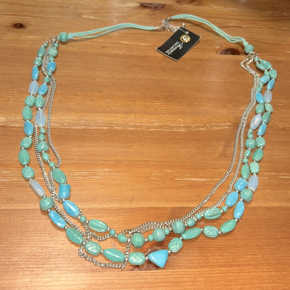 Elegant Multi-Strand Turquoise Necklace BNWT